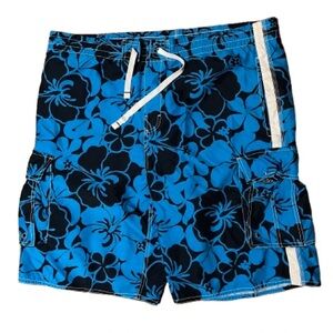Aeropostale blue floral swim trunks Size Large